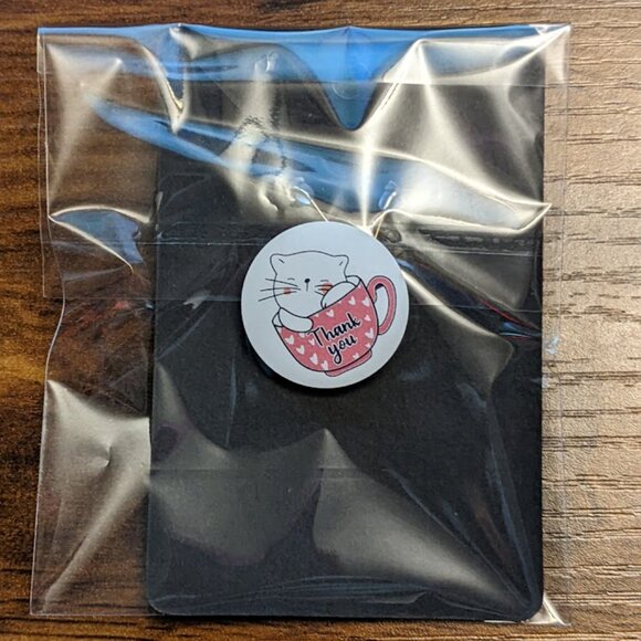 Black Floral Cat Earrings - Picture 4 of 4